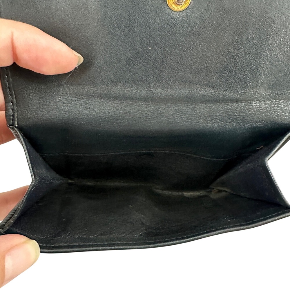 Gucci Bamboo Wallet Black Leather Bifold Snap Closure Card Holder, Used - Picture 9 of 16